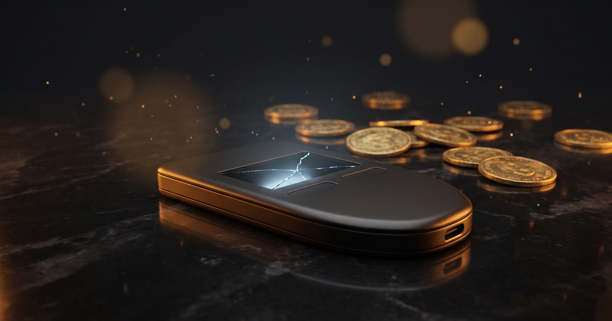 Coldcard firmware-hiba: 594 BTC ellopva 25 perc alatt